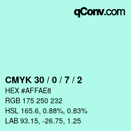 カラーコード: CMYK 30 / 0 / 7 / 2 | qconv.com