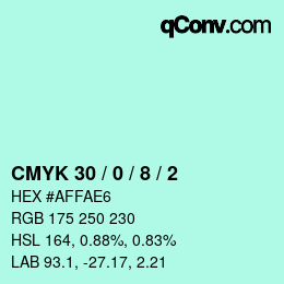 カラーコード: CMYK 30 / 0 / 8 / 2 | qconv.com