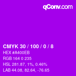 Color code: CMYK 30 / 100 / 0 / 8 | qconv.com