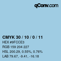 Color code: CMYK 30 / 10 / 0 / 11 | qconv.com