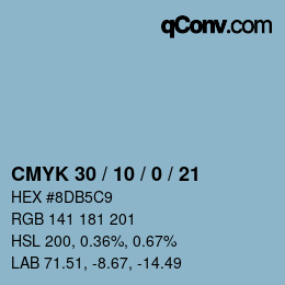 Color code: CMYK 30 / 10 / 0 / 21 | qconv.com