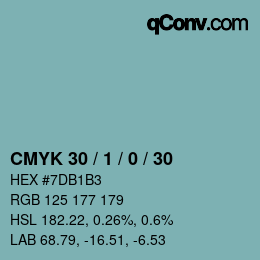 Color code: CMYK 30 / 1 / 0 / 30 | qconv.com