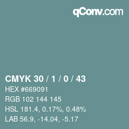 Color code: CMYK 30 / 1 / 0 / 43 | qconv.com