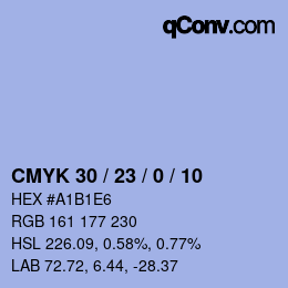 Color code: CMYK 30 / 23 / 0 / 10 | qconv.com