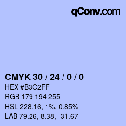 Color code: CMYK 30 / 24 / 0 / 0 | qconv.com