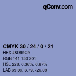 Color code: CMYK 30 / 24 / 0 / 21 | qconv.com