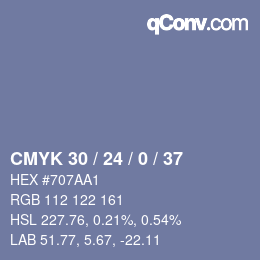 Color code: CMYK 30 / 24 / 0 / 37 | qconv.com