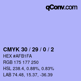 Color code: CMYK 30 / 29 / 0 / 2 | qconv.com