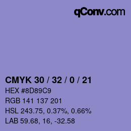 Color code: CMYK 30 / 32 / 0 / 21 | qconv.com