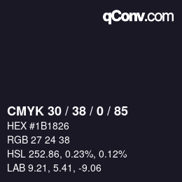 Color code: CMYK 30 / 38 / 0 / 85 | qconv.com