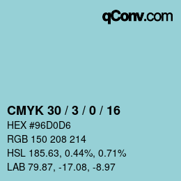 Color code: CMYK 30 / 3 / 0 / 16 | qconv.com
