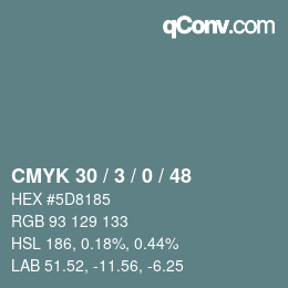 颜色代码: CMYK 30 / 3 / 0 / 48 | qconv.com