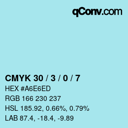 Color code: CMYK 30 / 3 / 0 / 7 | qconv.com