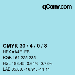 Color code: CMYK 30 / 4 / 0 / 8 | qconv.com