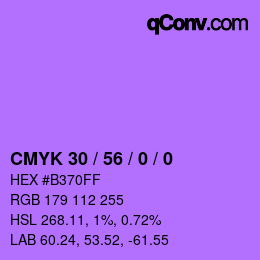 Color code: CMYK 30 / 56 / 0 / 0 | qconv.com