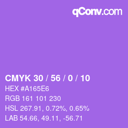 Color code: CMYK 30 / 56 / 0 / 10 | qconv.com