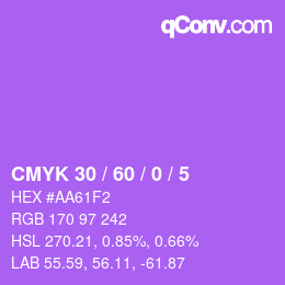 Color code: CMYK 30 / 60 / 0 / 5 | qconv.com