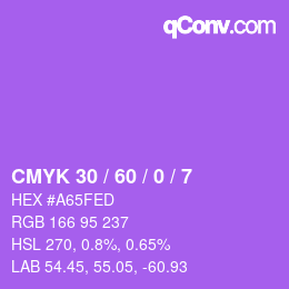 Color code: CMYK 30 / 60 / 0 / 7 | qconv.com