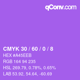 Color code: CMYK 30 / 60 / 0 / 8 | qconv.com