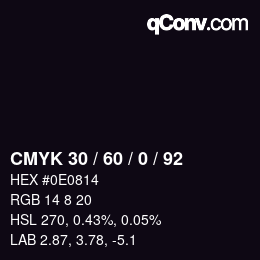 カラーコード: CMYK 30 / 60 / 0 / 92 | qconv.com