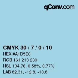 Color code: CMYK 30 / 7 / 0 / 10 | qconv.com