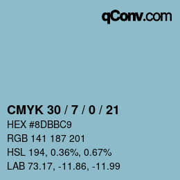 Color code: CMYK 30 / 7 / 0 / 21 | qconv.com