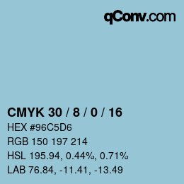 Color code: CMYK 30 / 8 / 0 / 16 | qconv.com