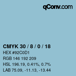 Color code: CMYK 30 / 8 / 0 / 18 | qconv.com