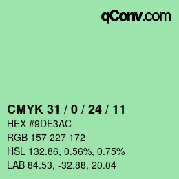 Color code: CMYK 31 / 0 / 24 / 11 | qconv.com