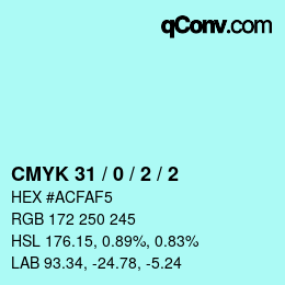 カラーコード: CMYK 31 / 0 / 2 / 2 | qconv.com