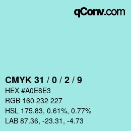 Color code: CMYK 31 / 0 / 2 / 9 | qconv.com