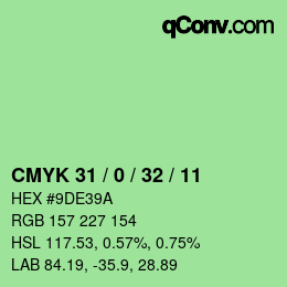 Color code: CMYK 31 / 0 / 32 / 11 | qconv.com