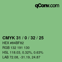 Color code: CMYK 31 / 0 / 32 / 25 | qconv.com