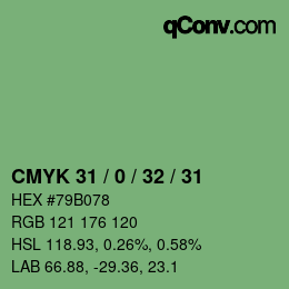 Color code: CMYK 31 / 0 / 32 / 31 | qconv.com