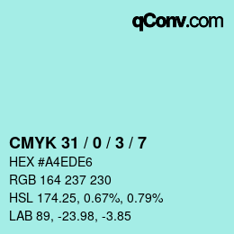 Color code: CMYK 31 / 0 / 3 / 7 | qconv.com