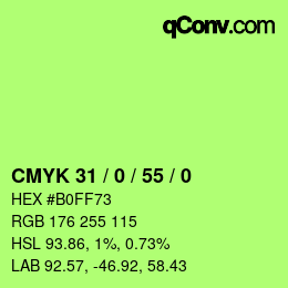Código de color: CMYK 31 / 0 / 55 / 0 | qconv.com