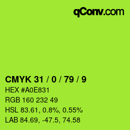 Código de color: CMYK 31 / 0 / 79 / 9 | qconv.com