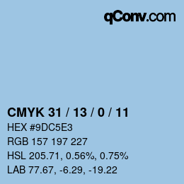 Code couleur: CMYK 31 / 13 / 0 / 11 | qconv.com