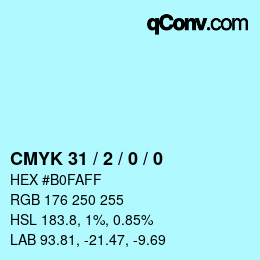 Color code: CMYK 31 / 2 / 0 / 0 | qconv.com