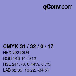 Color code: CMYK 31 / 32 / 0 / 17 | qconv.com