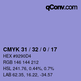 Color code: CMYK 31 / 32 / 0 / 17 | qconv.com