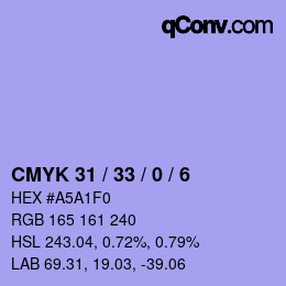 Código de color: CMYK 31 / 33 / 0 / 6 | qconv.com