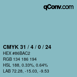 Color code: CMYK 31 / 4 / 0 / 24 | qconv.com