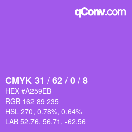 Color code: CMYK 31 / 62 / 0 / 8 | qconv.com