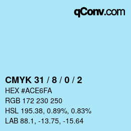 Color code: CMYK 31 / 8 / 0 / 2 | qconv.com