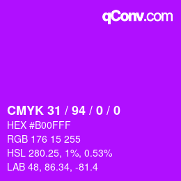 Color code: CMYK 31 / 94 / 0 / 0 | qconv.com