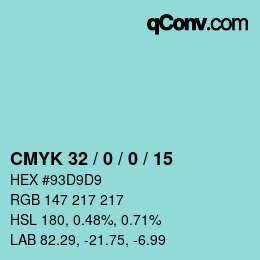 Color code: CMYK 32 / 0 / 0 / 15 | qconv.com