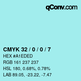 カラーコード: CMYK 32 / 0 / 0 / 7 | qconv.com