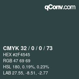 颜色代码: CMYK 32 / 0 / 0 / 73 | qconv.com