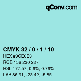 Color code: CMYK 32 / 0 / 1 / 10 | qconv.com